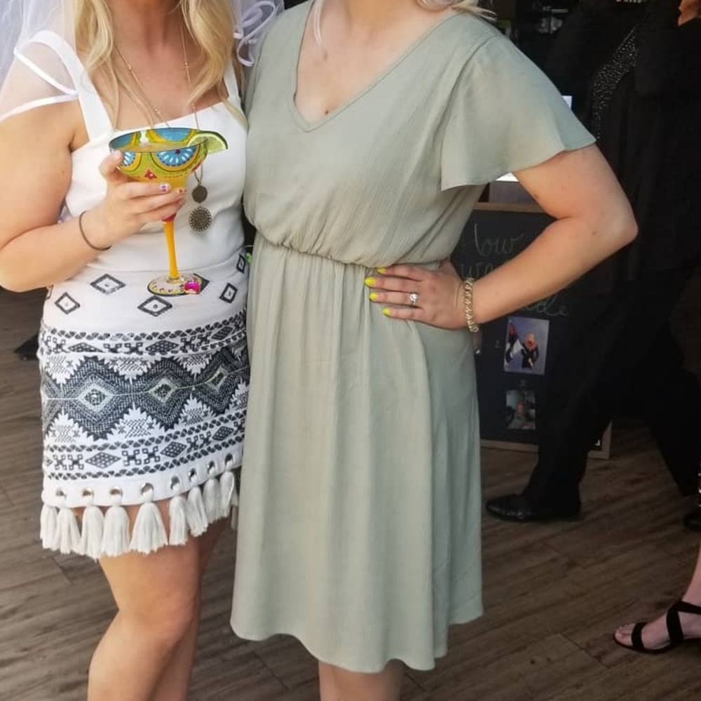 Sage green boutique dress